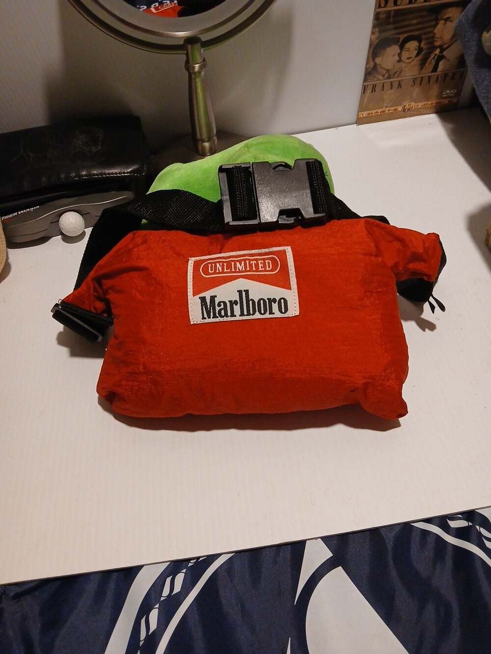 Marlboro Unlimited Packable Windbreaker Jacket Bag Red